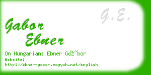 gabor ebner business card